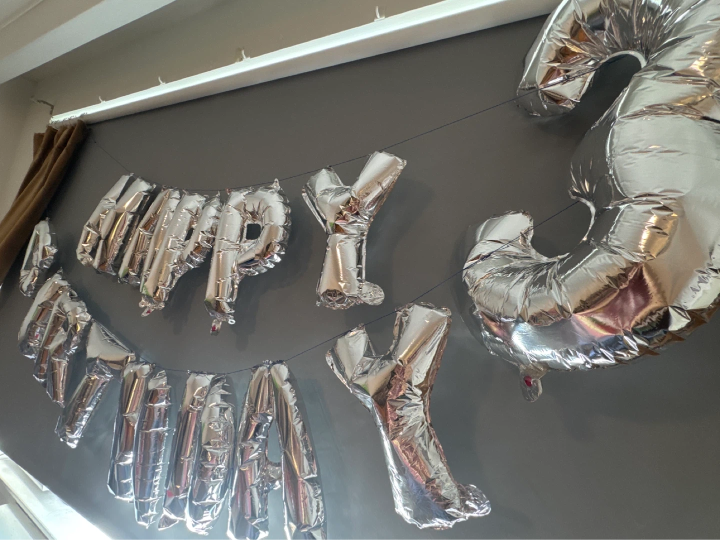 Silver "Happy 3rd Birthday" Foil Balloons - photo 2