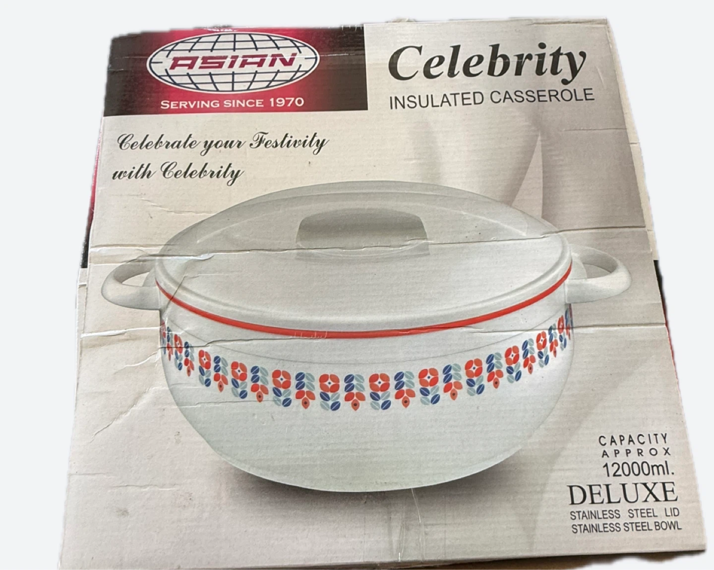 NEW XL Insulated Casserole Dish 12L