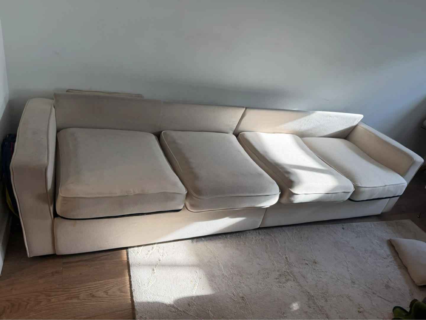 Cream Sectional Sofa - photo 5