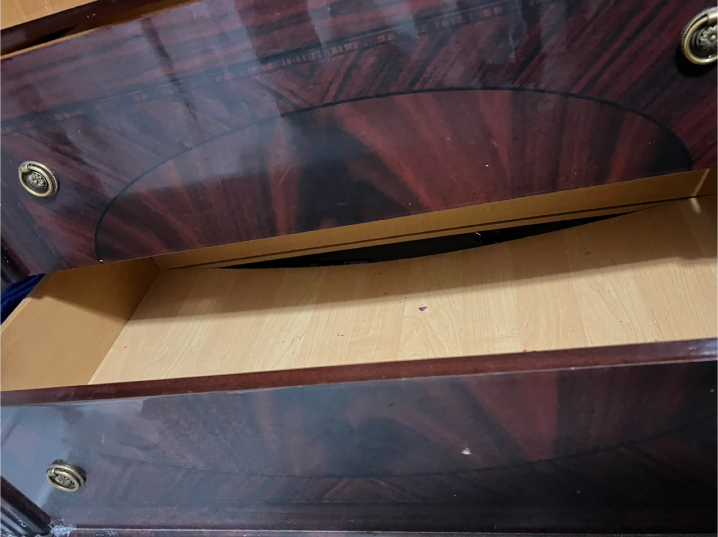 Dark Wood Armoire with Drawers - photo 4