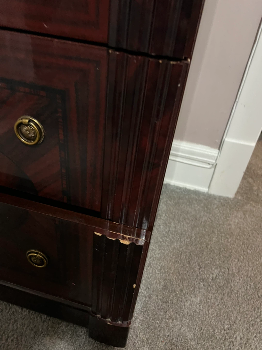 Dark Wood Armoire with Drawers - photo 5