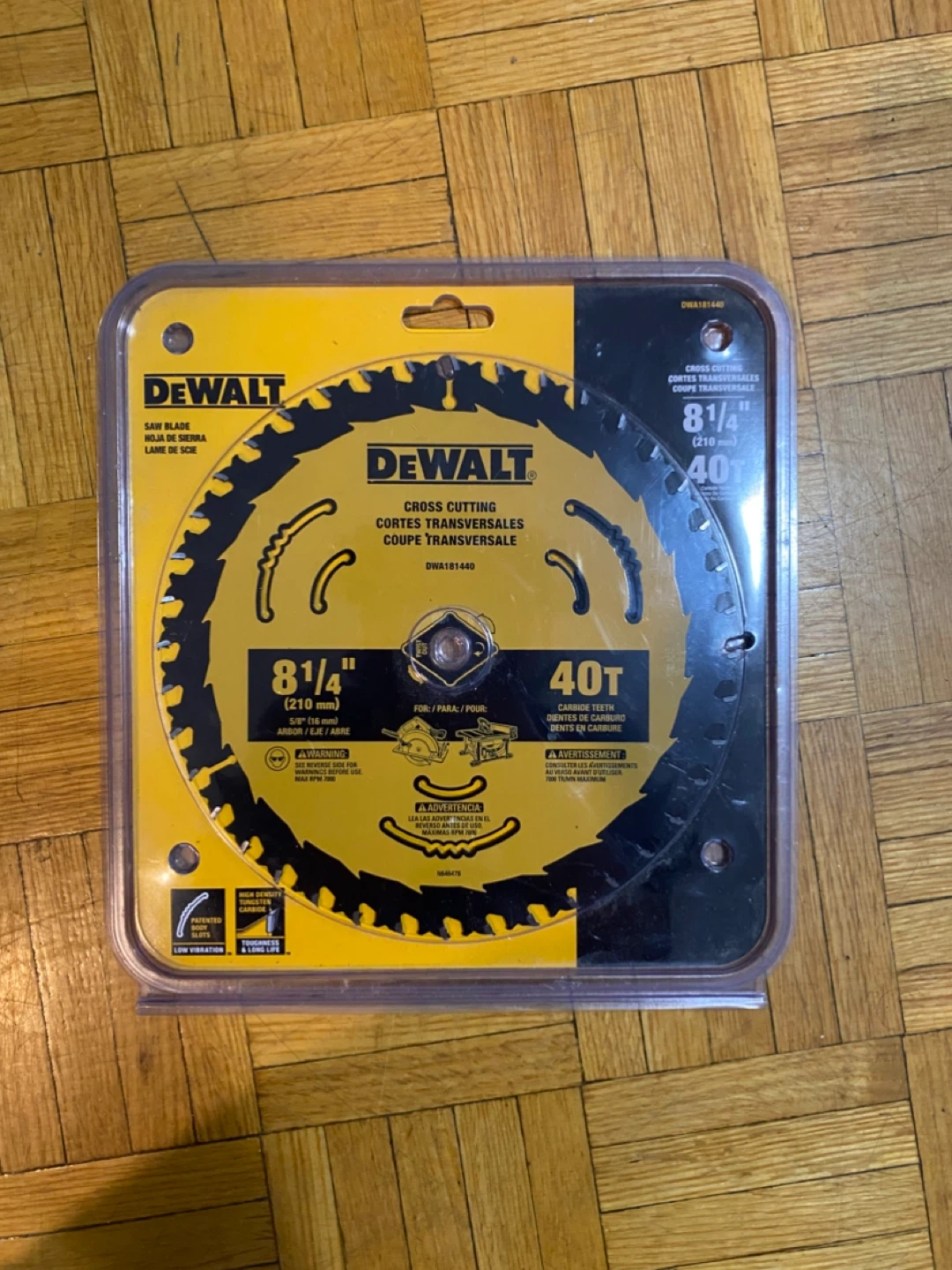 DEWALT 8 1/4" 40T Cross Cutting Saw Blade