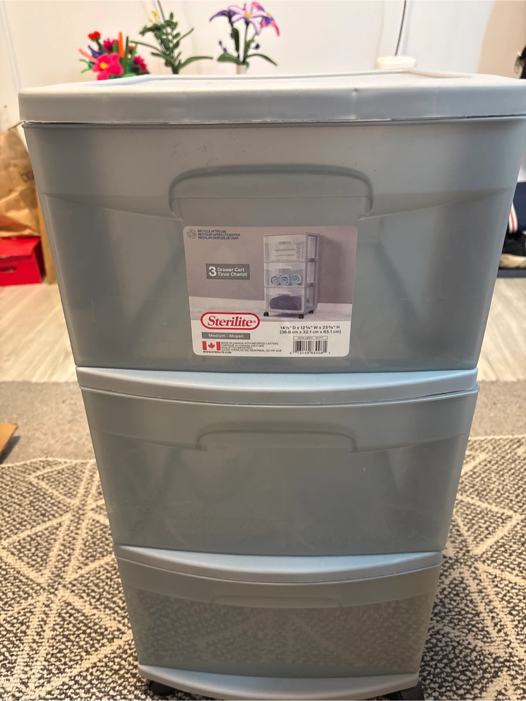 Sterilite 3 Drawer Storage Cart - photo 2