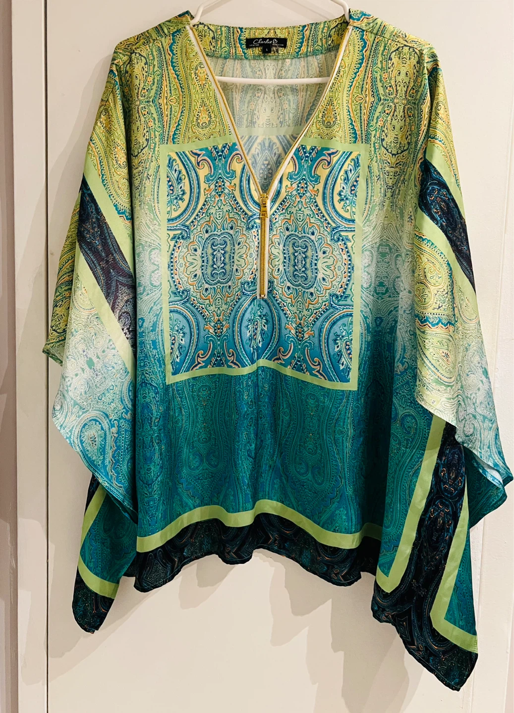 Women's Paisley Print Kaftan Top