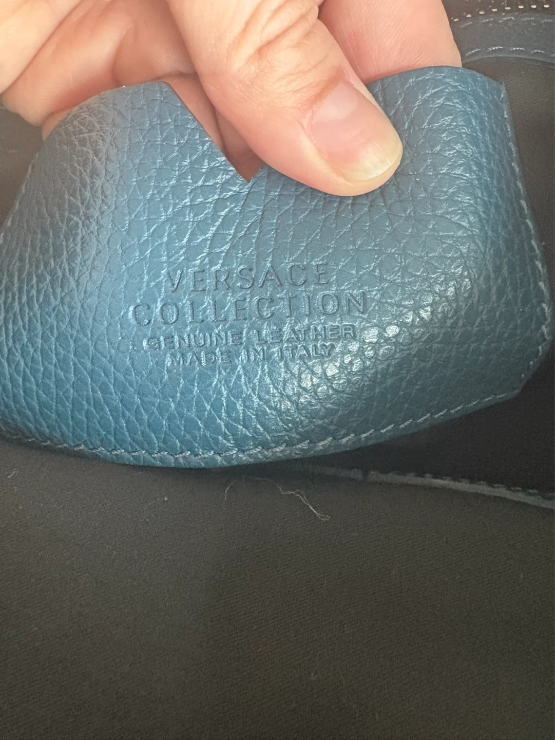 NWT Versace Collection Teal Leather Shoulder Bag $300 - photo 5