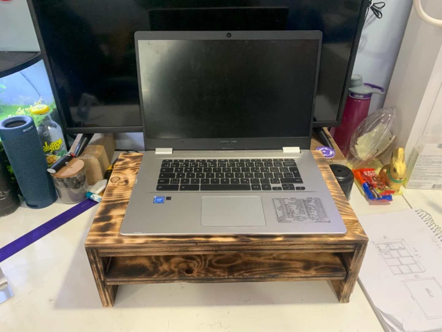 Wooden Computer stand