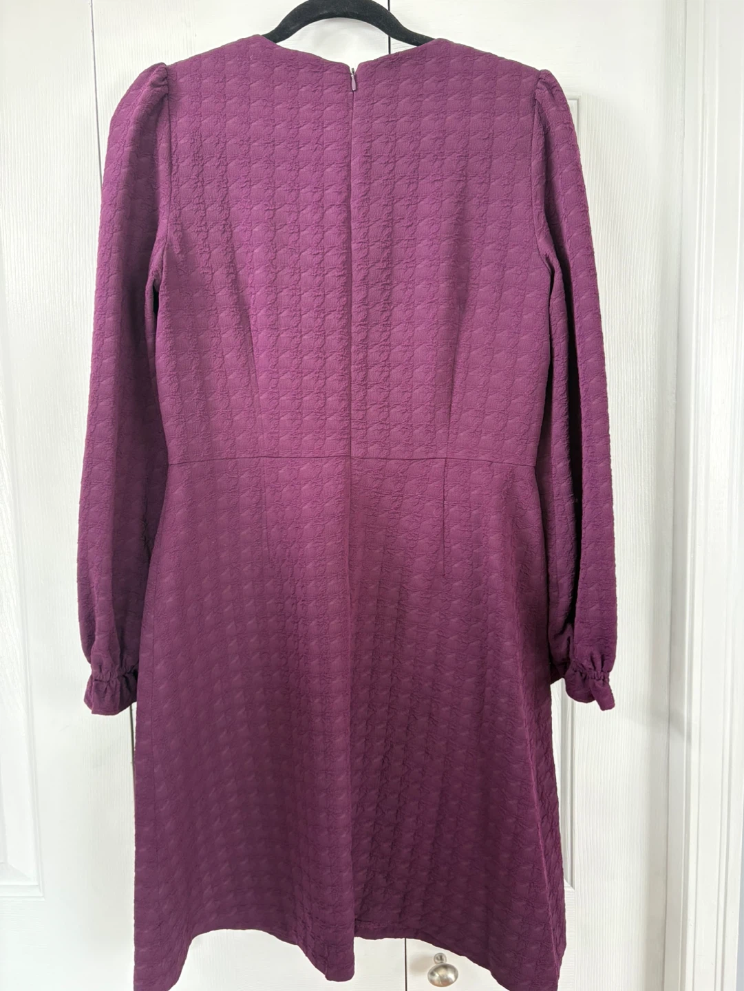 Tommy Hilfiger Plum Textured Fit & Flare Dress Size 6 - photo 4