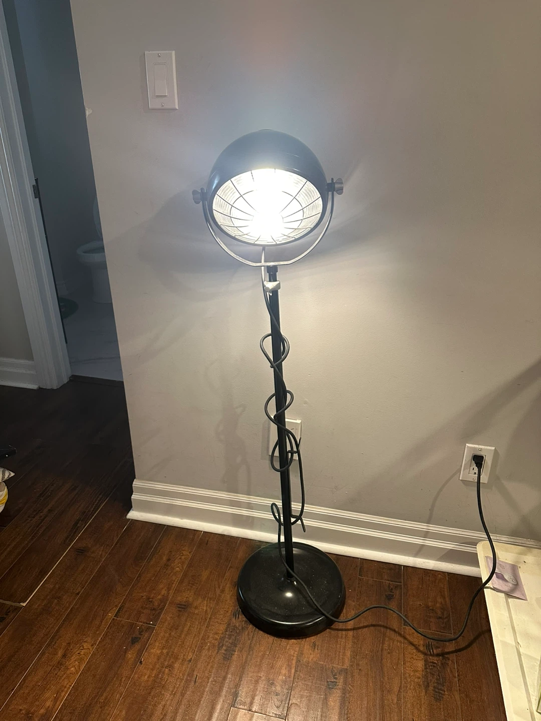 Black Floor Lamp with Spot Light Head