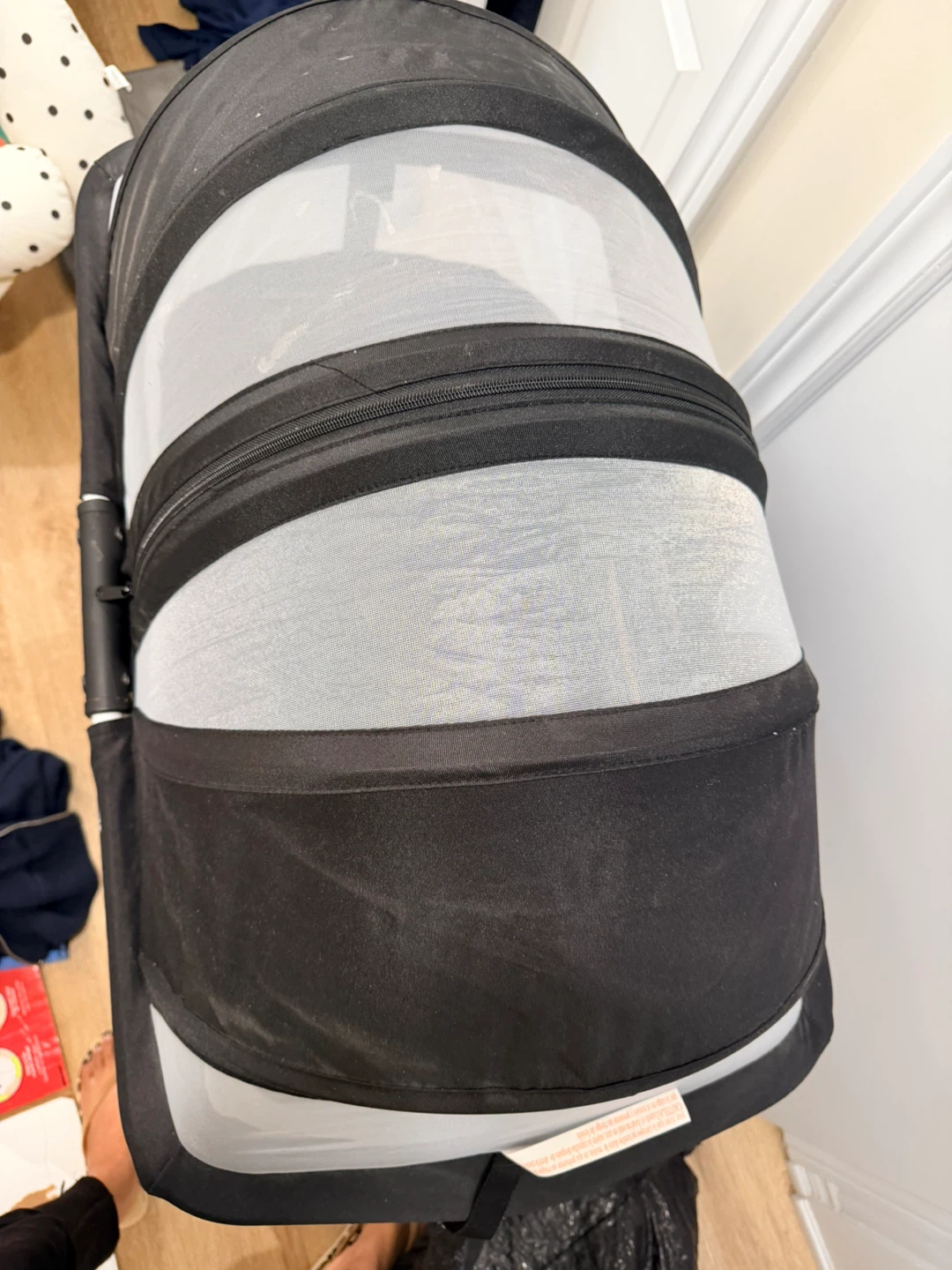 Black Baby Bassinet with Mosquito Netting
