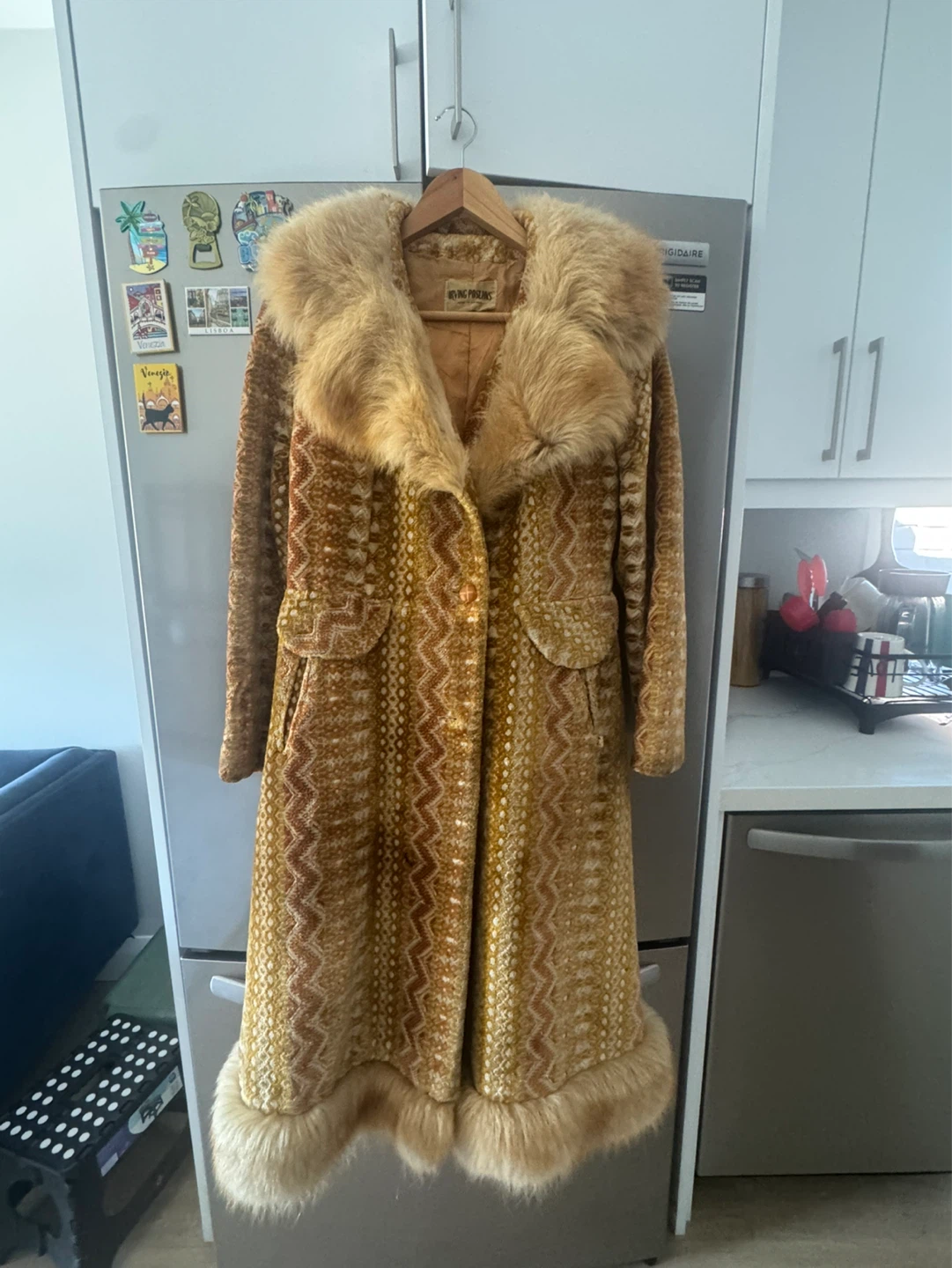 Vintage Irving Poslums Fur Trimmed Coat (1970’s)