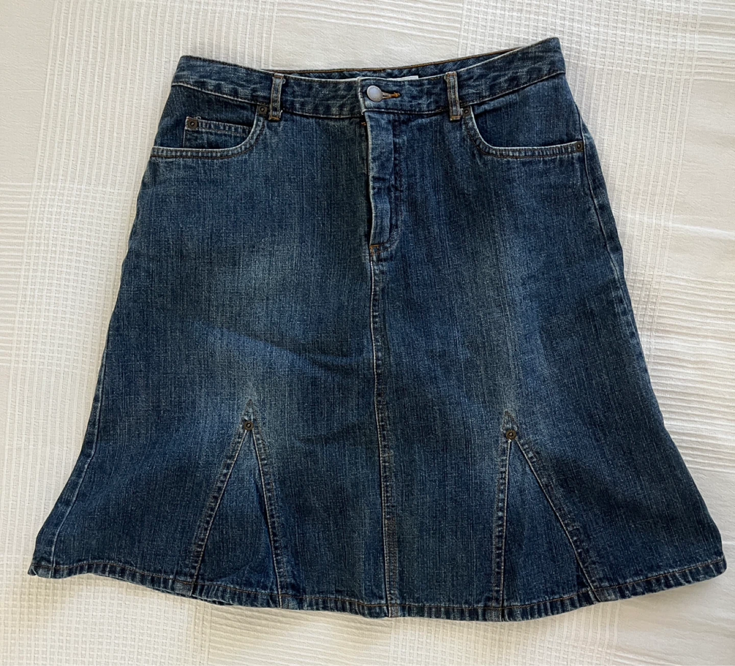 Vintage Denim A-Line Skirt