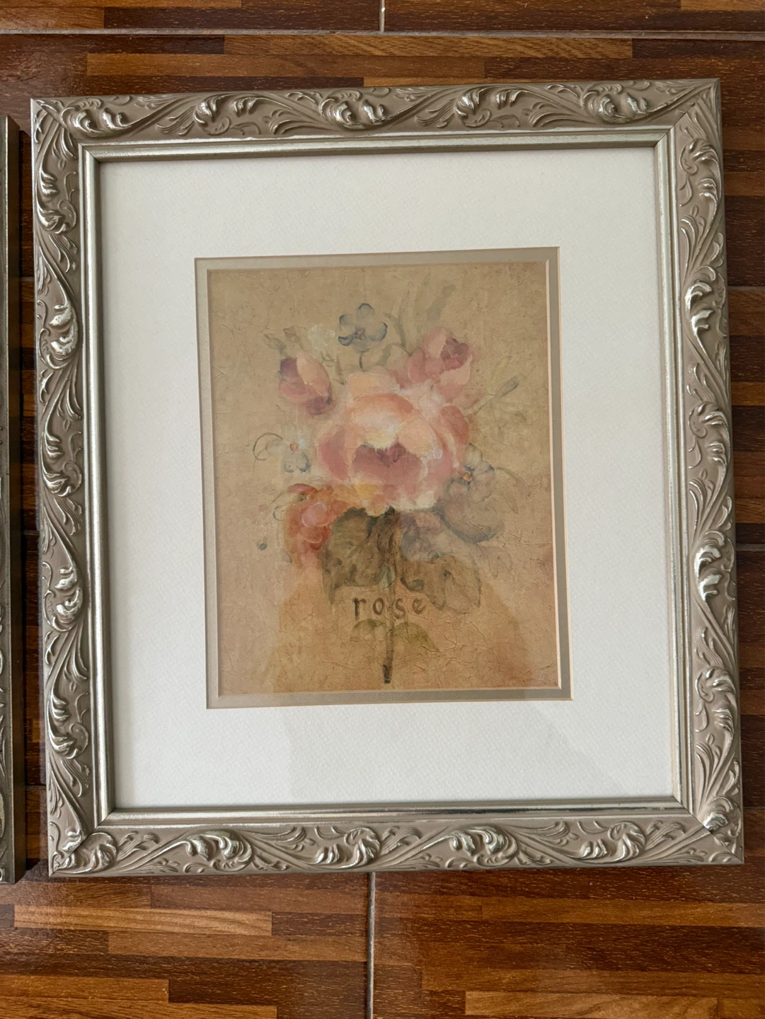 Set of 2 Vintage Floral Framed Prints - photo 4