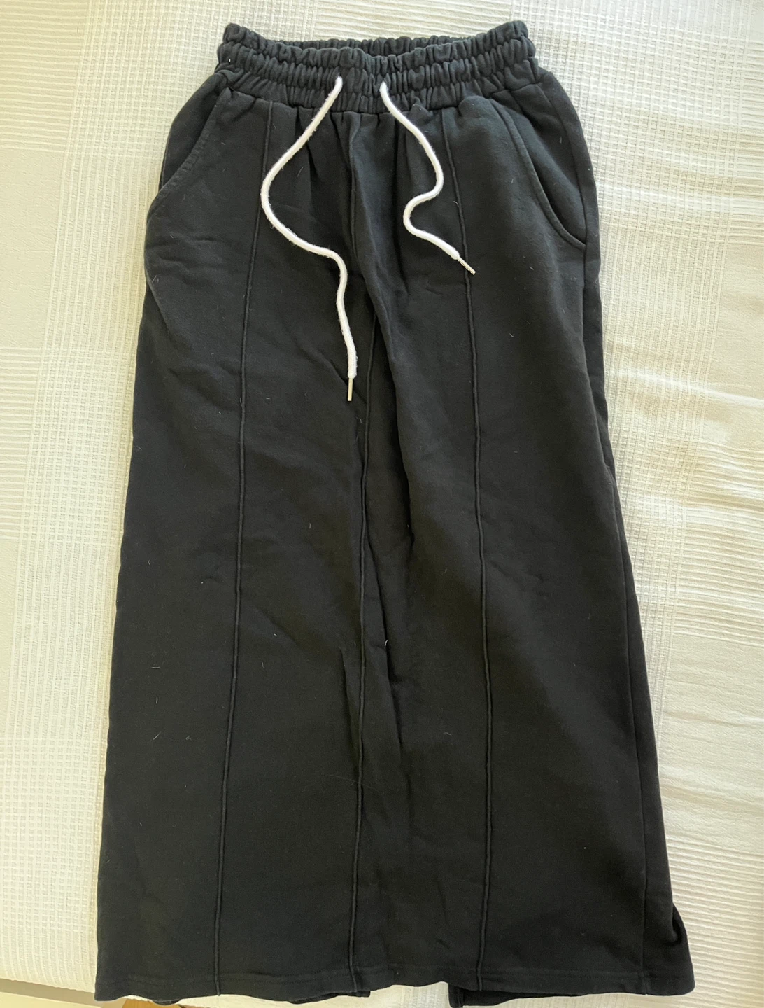 Black Sweatskirt with Drawstring