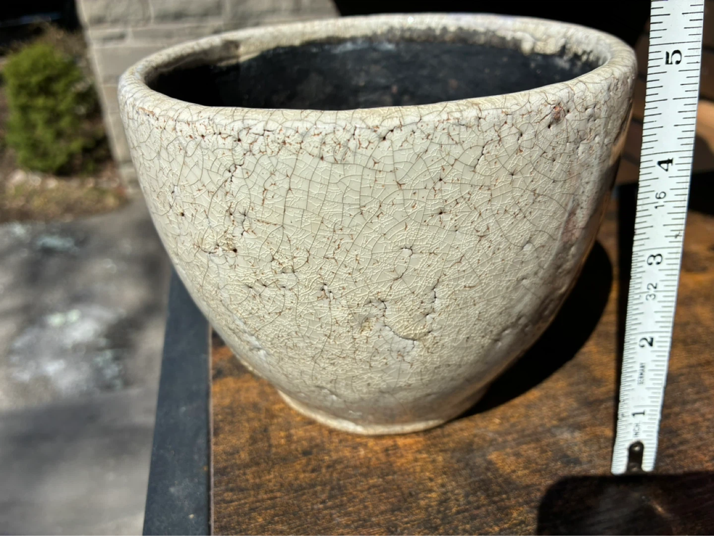 Raku pot container art planter indoor outdoor succulent - photo 4