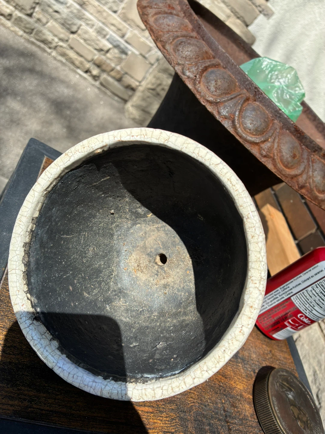 Raku pot container art planter indoor outdoor succulent - photo 2