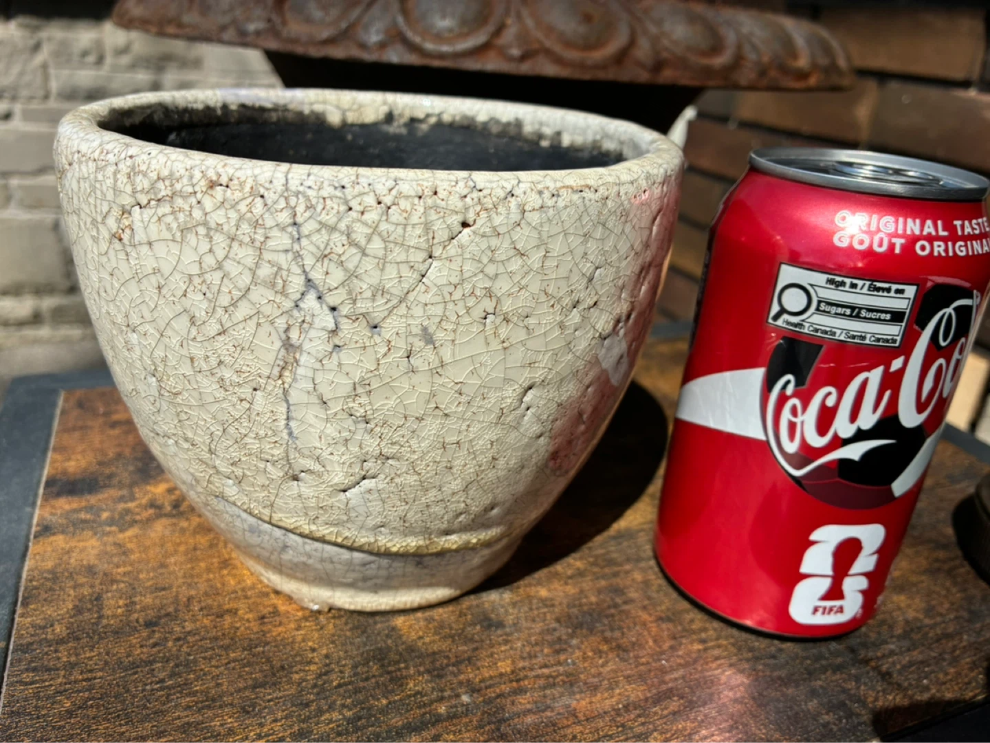 Raku pot container art planter indoor outdoor succulent - photo 3