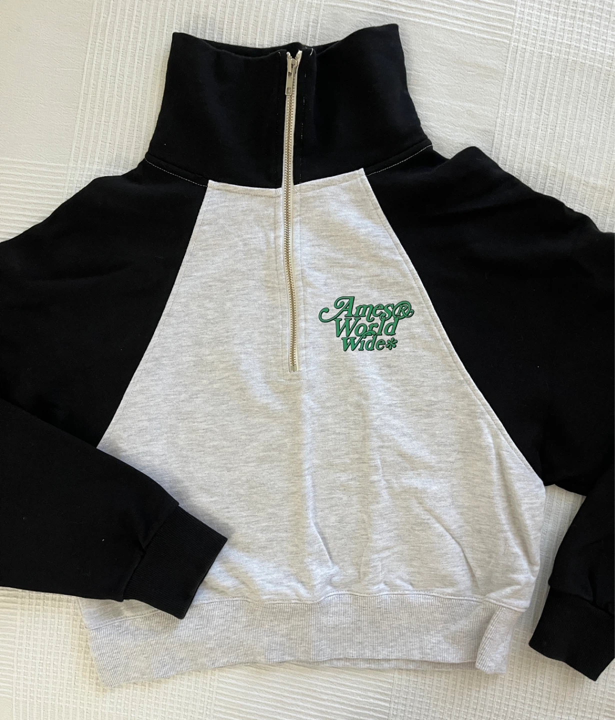 Ames World Wide Crop Quarter Zip Sweatshirt