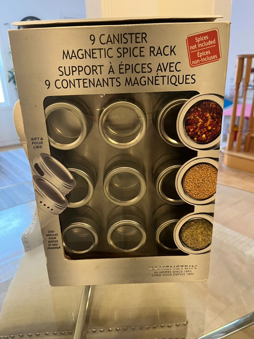Kamenstein 9 Canister Magnetic Spice Rack
