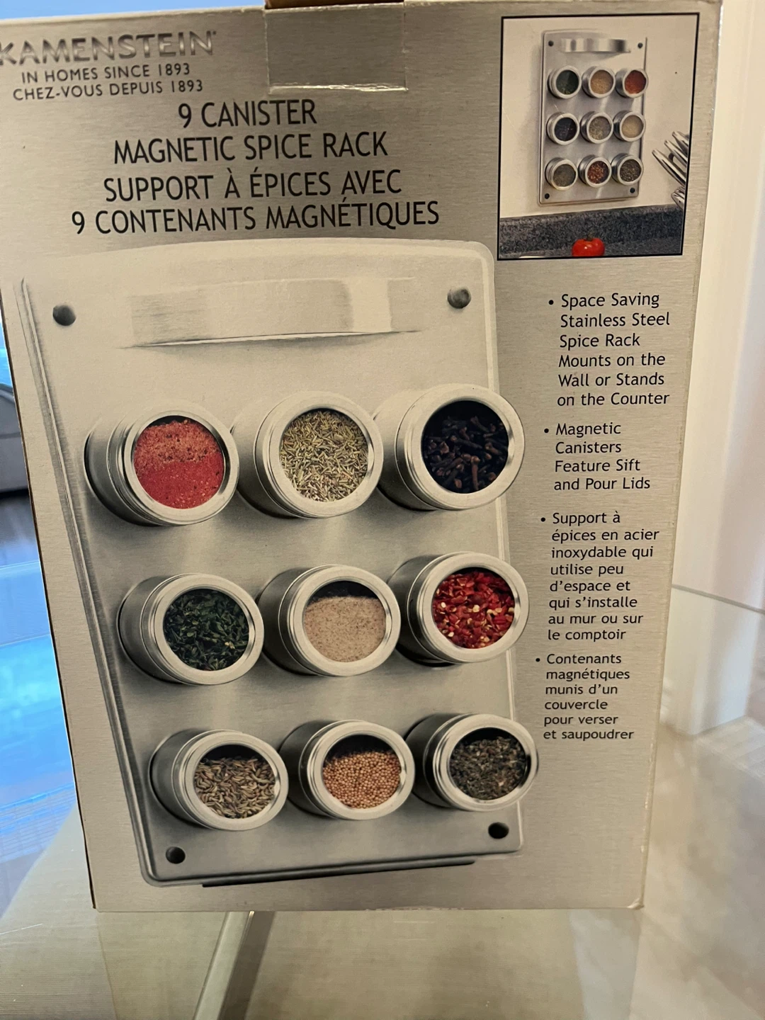 Kamenstein 9 Canister Magnetic Spice Rack - photo 2
