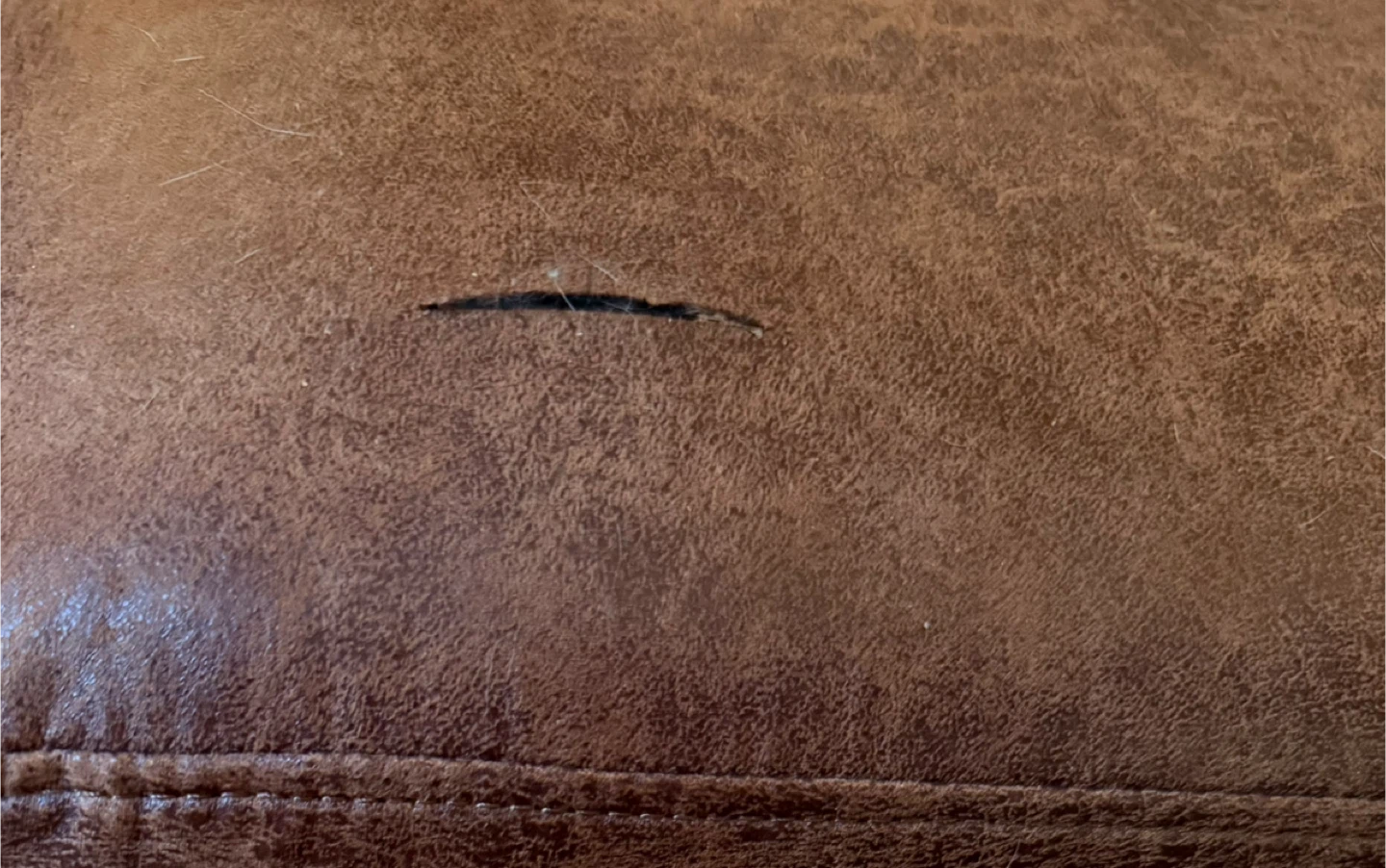 Brown Leather Storage Ottoman - photo 5