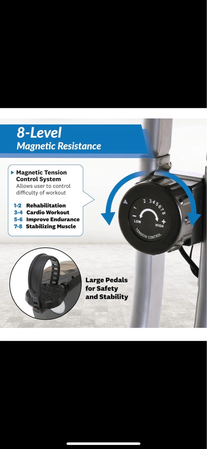 Exerpeutic Folding Exercise Bike - photo 2