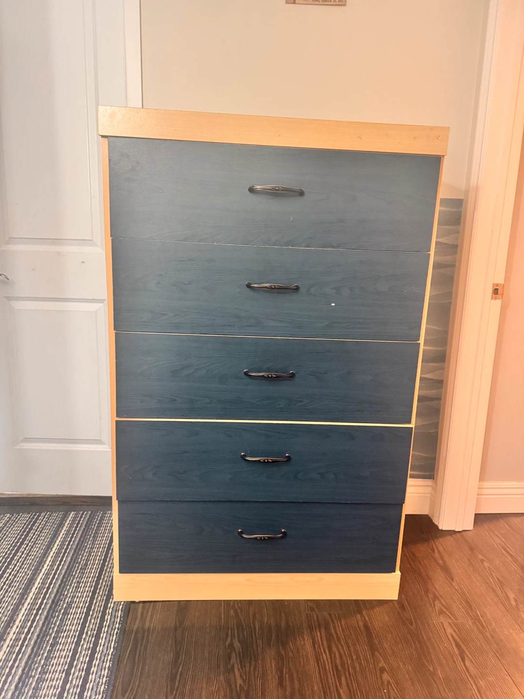 Five Drawer Dresser - Blue