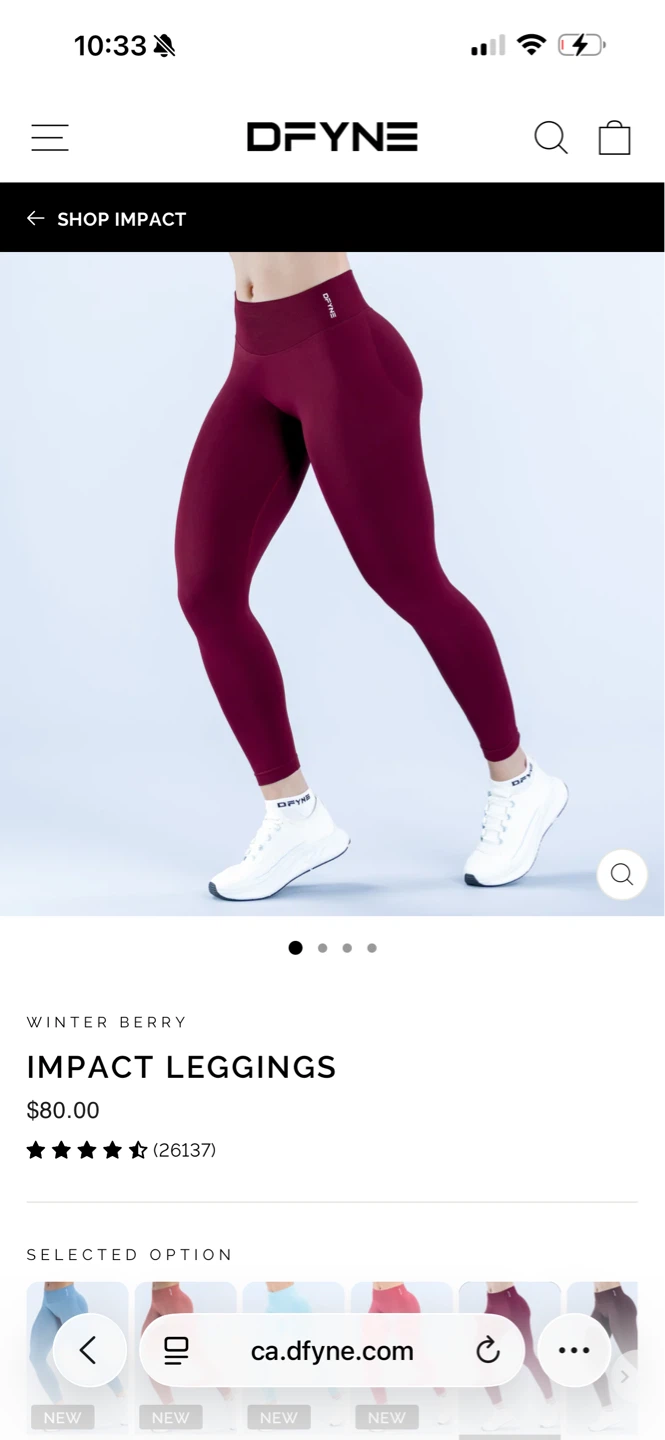 DFYNE Winter Berry Impact Crop Zippy & Leggings Set - photo 2
