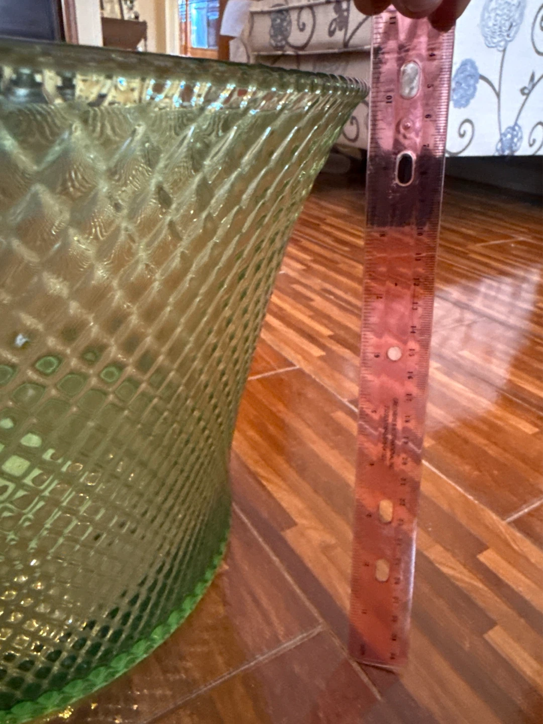 Green Diamond Pattern plastic Planter Vase - photo 3