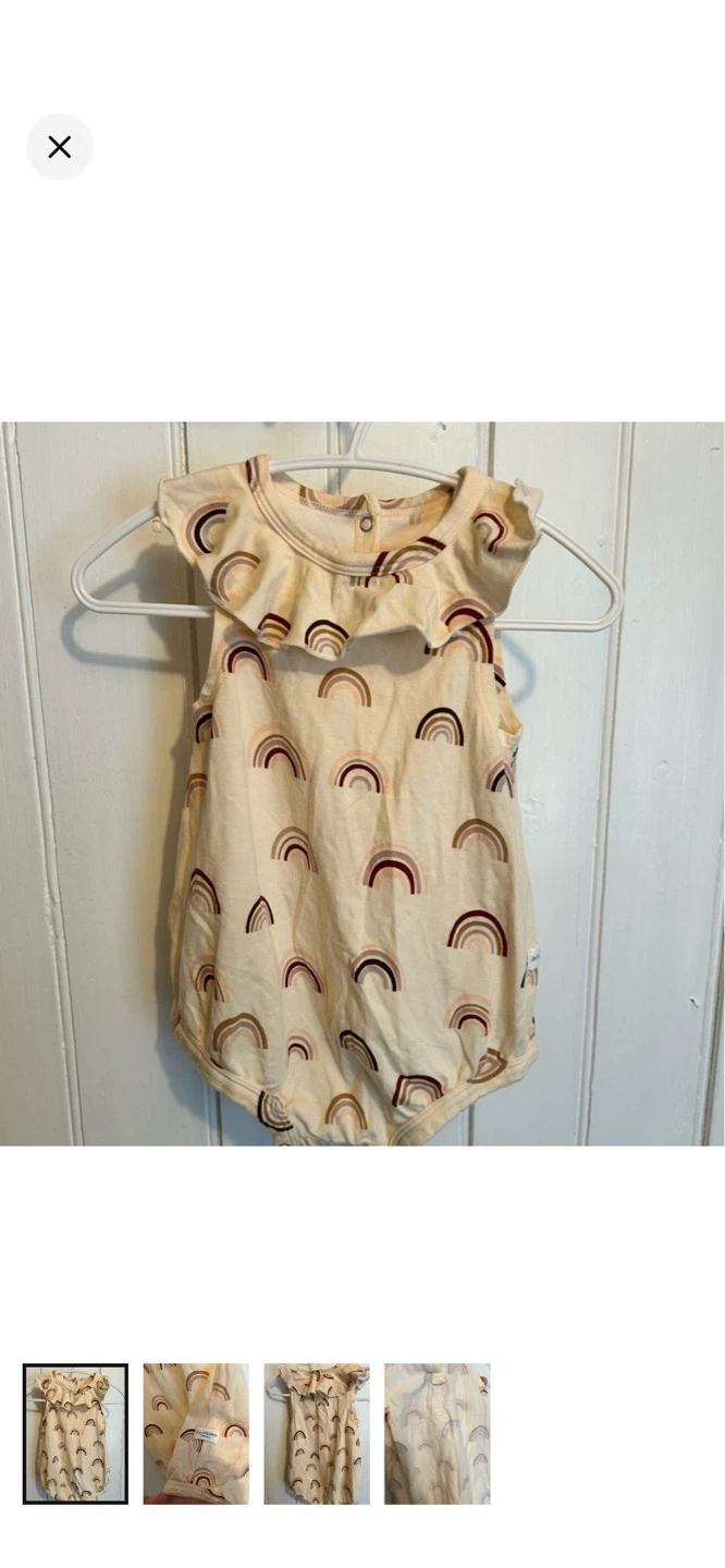 Loulou  Lollipop Rainbow Ruffle Romper