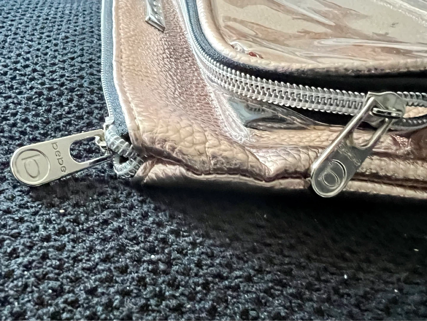 Bebe Rose Gold Makeup Bag with Clear Pouch - photo 4