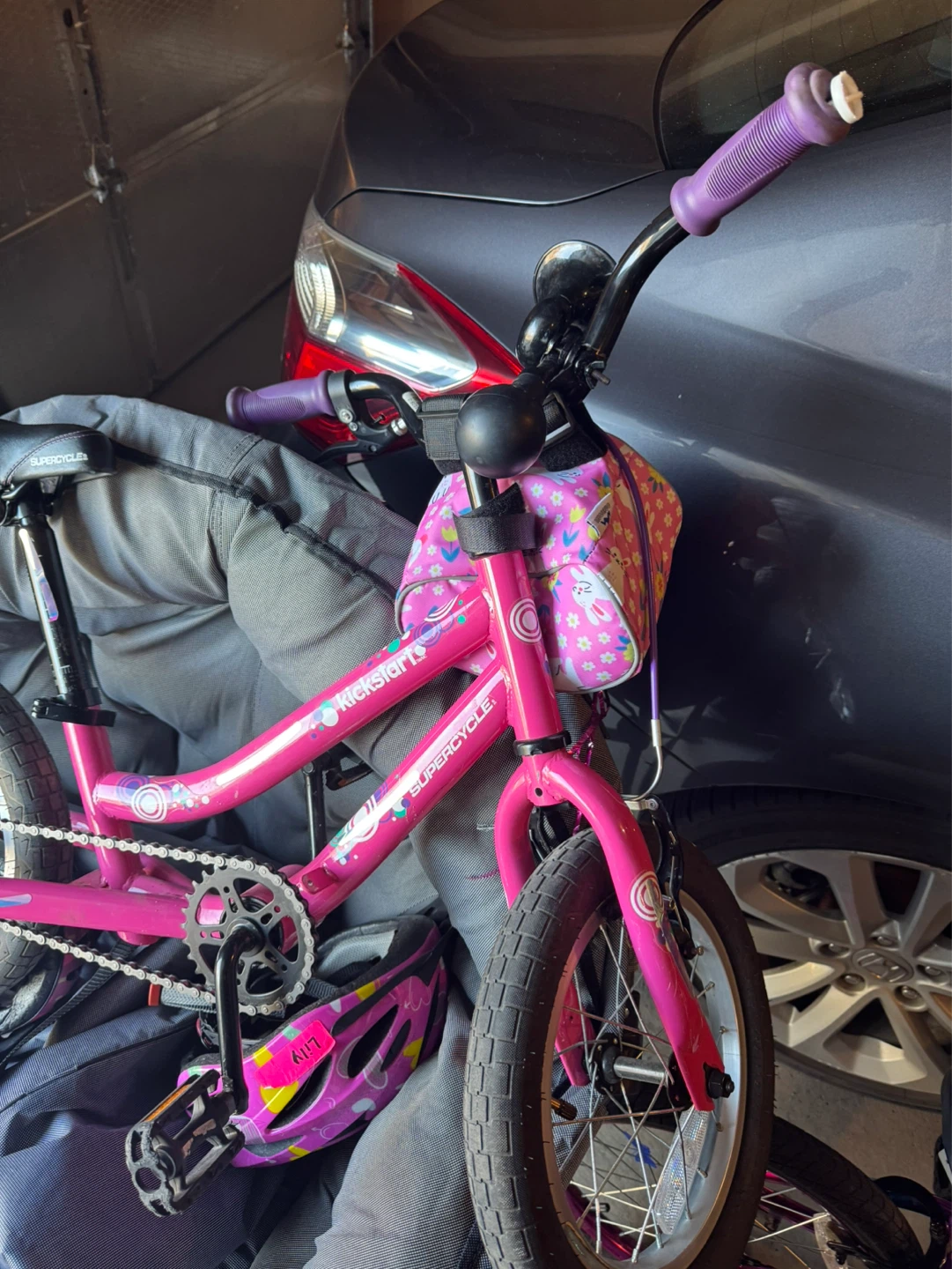 Supercycle Kickstart Pink Kids Bike with Training Wheels 14” - photo 2