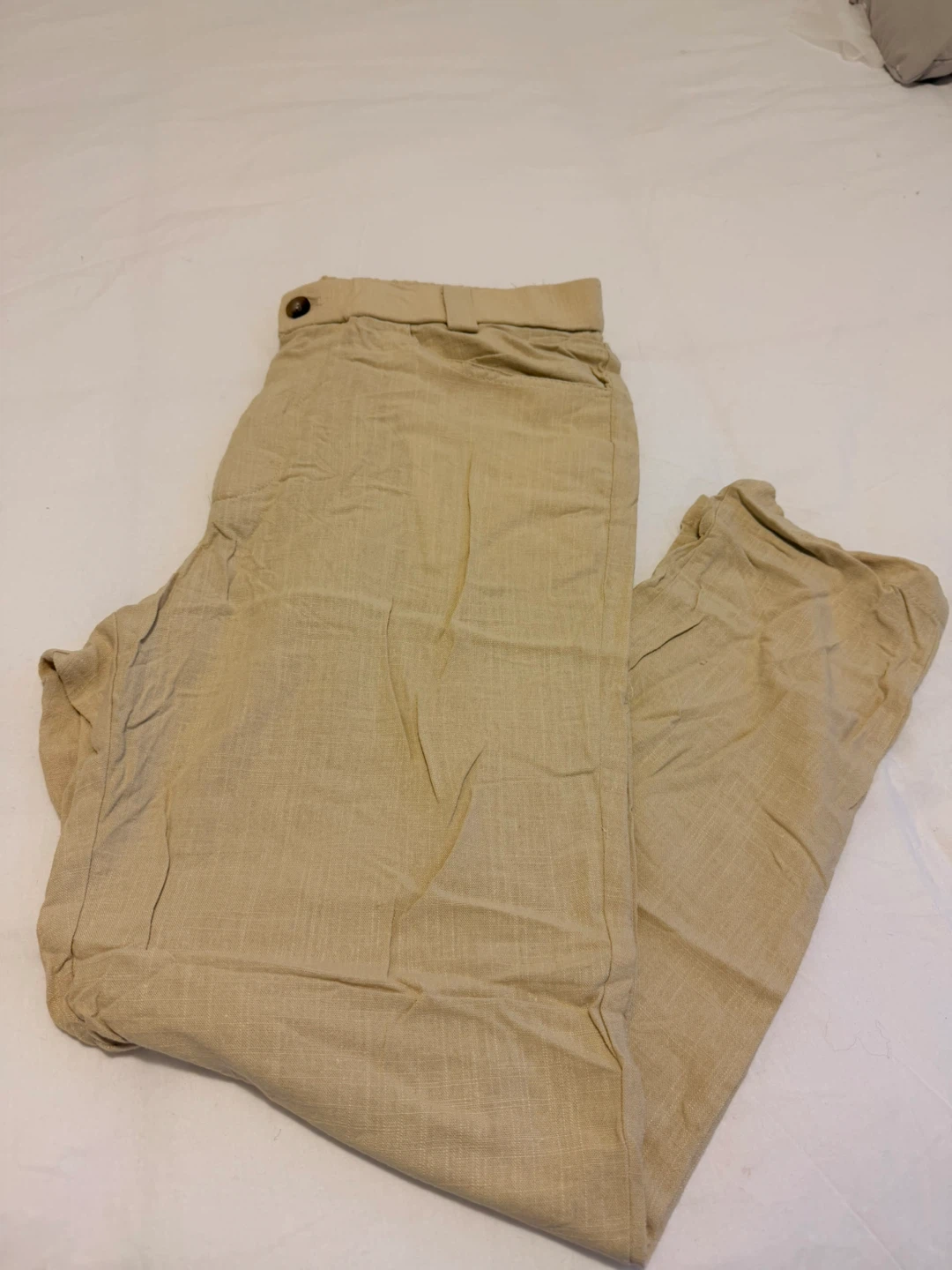 Tan Linen Blend Pants - photo 2