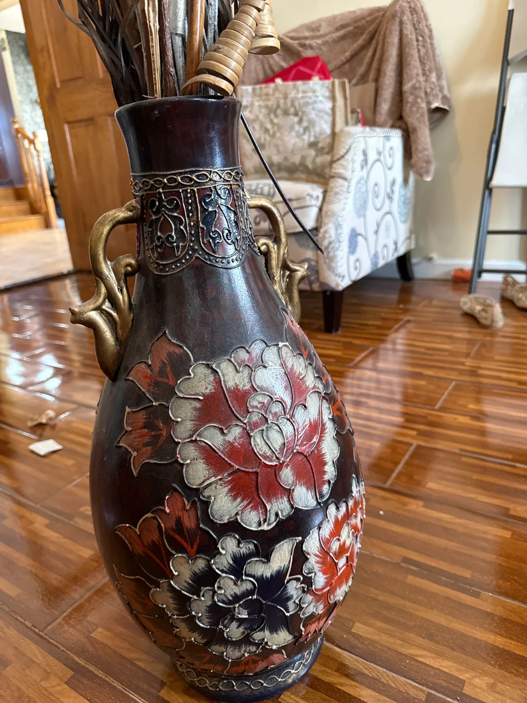 Decorative Vase with Dried Stems