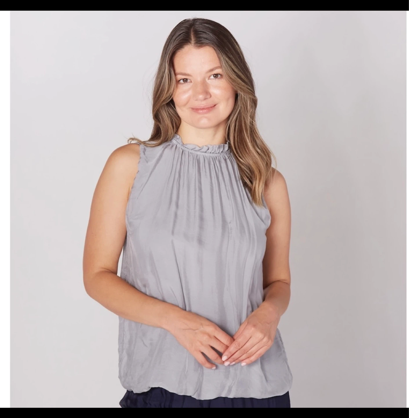 M Made in Italy silk blend sleeveless blouse - photo 3