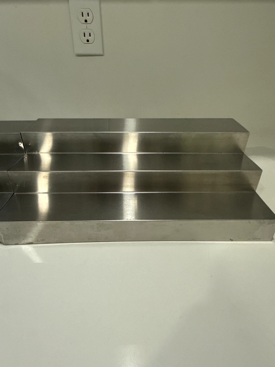Moving!!Stainless Steel Spice Rack / Tiered Organizer Set (2) - photo 3