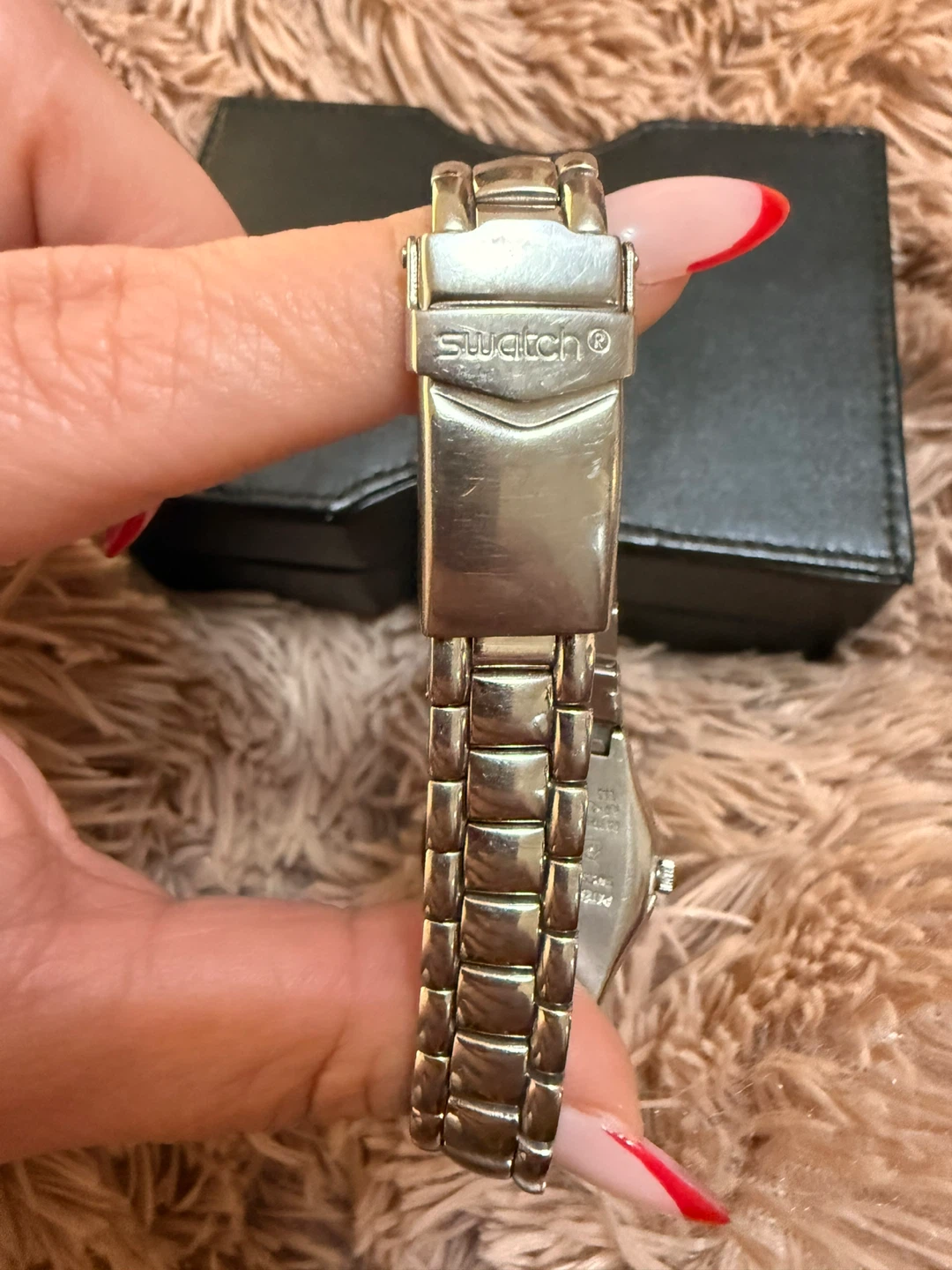 Swatch Irony Stainless Steel Blue Face Watch - photo 5
