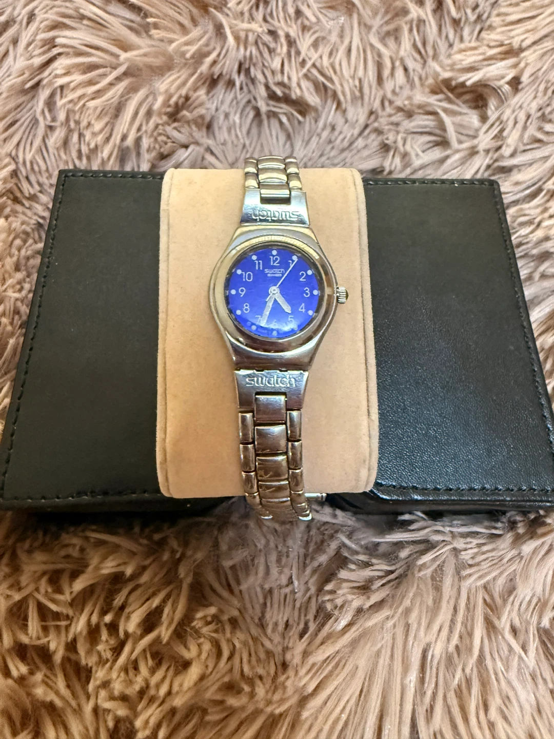 Swatch Irony Stainless Steel Blue Face Watch