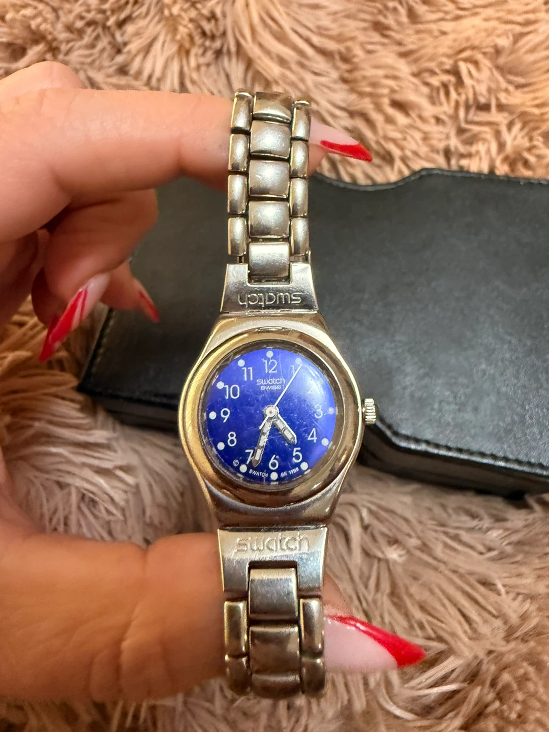 Swatch Irony Stainless Steel Blue Face Watch - photo 4