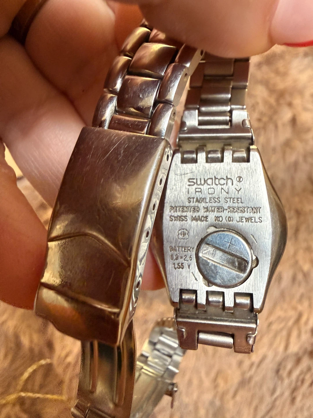 Swatch Irony Stainless Steel Blue Face Watch - photo 3