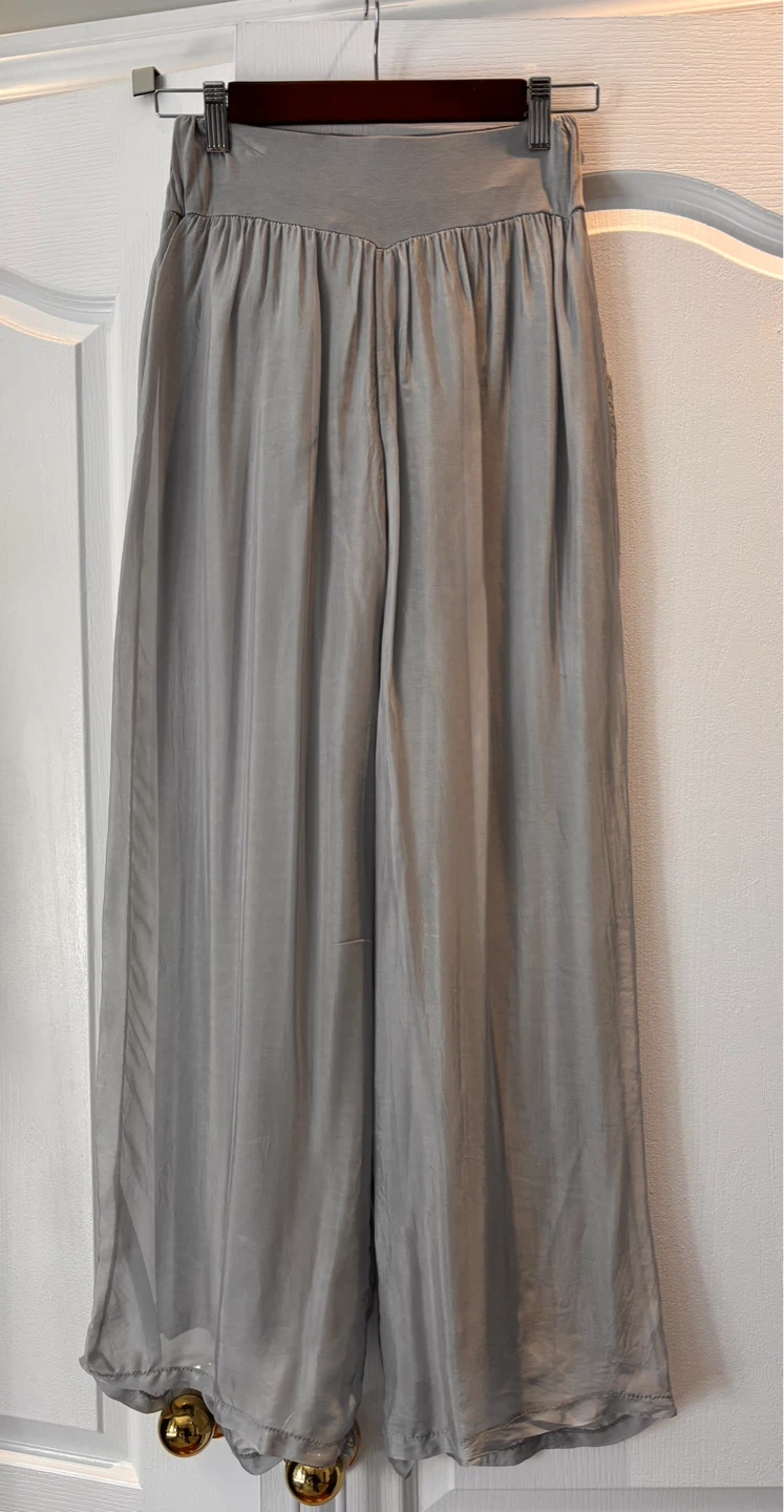 M Made in Italy silk blend pants