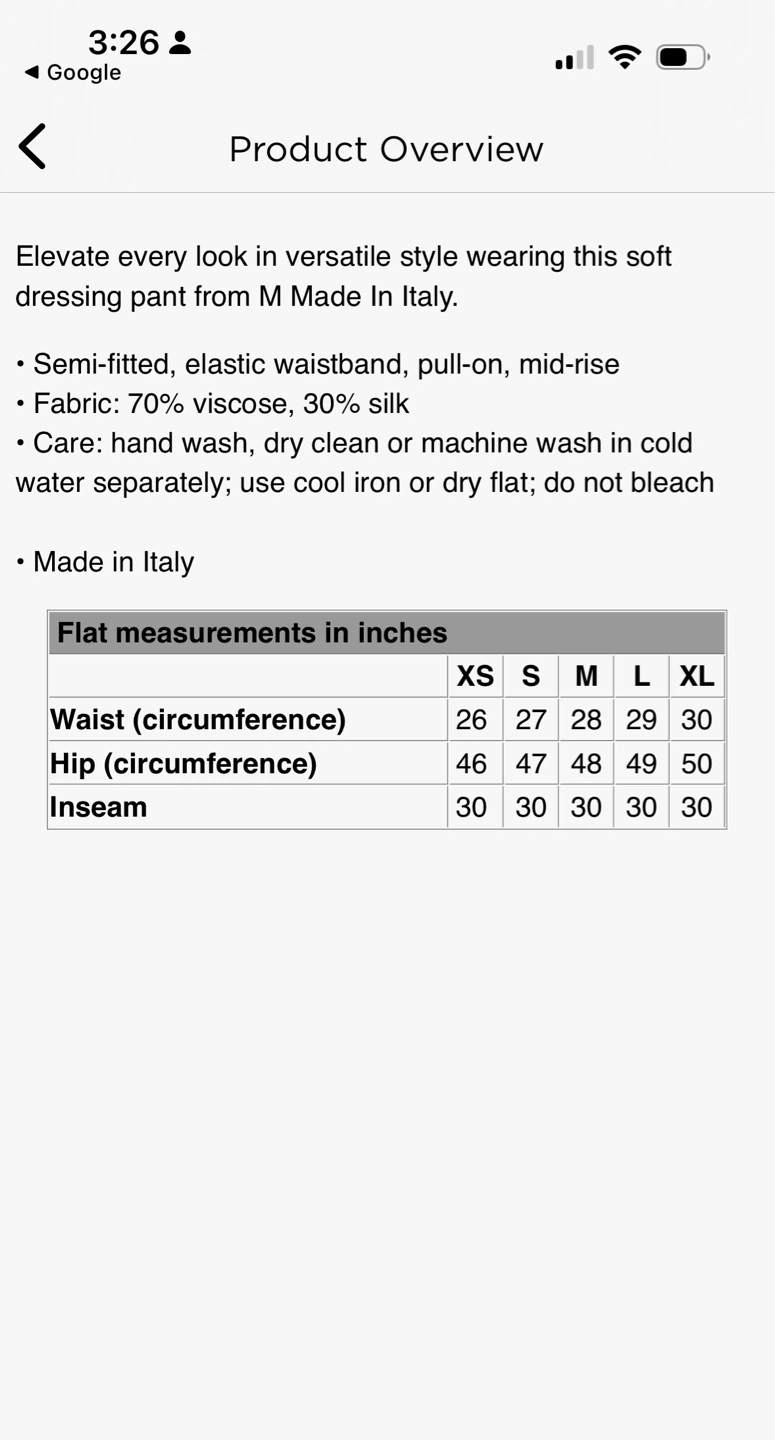 M Made in Italy silk blend pants - photo 4