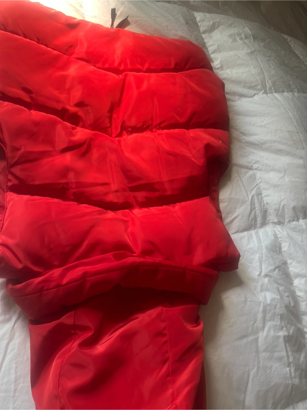 Forever 21 Red Puffer Vest with Sherpa Lining - Size M - photo 2
