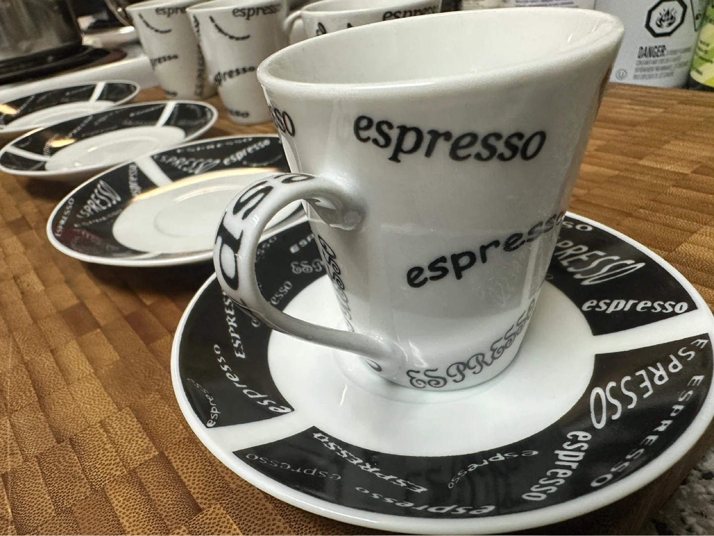Just Mugs Espresso Cups and Saucers Set
