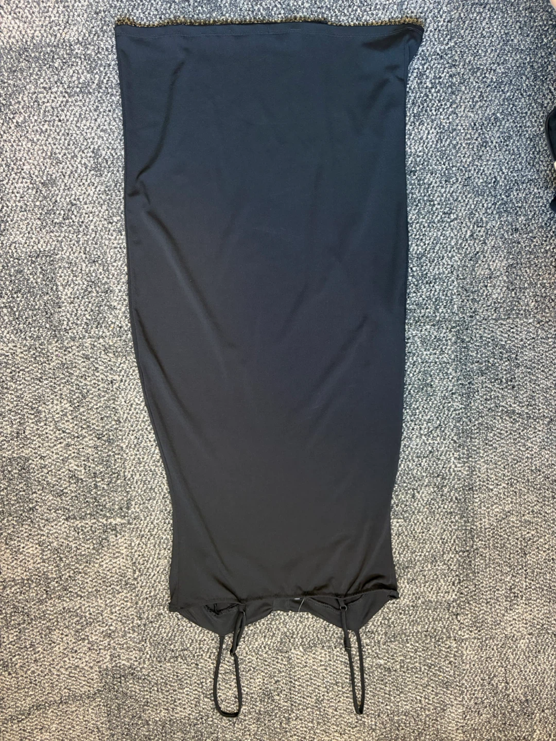 Black Slip Dress with Side Slit