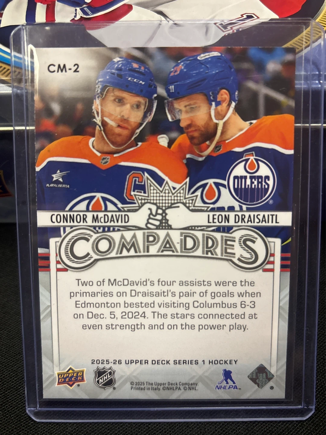 25/26 Upper Deck Series 1 Connor McDavid/DraisaitlCompadres CM-2 - photo 2