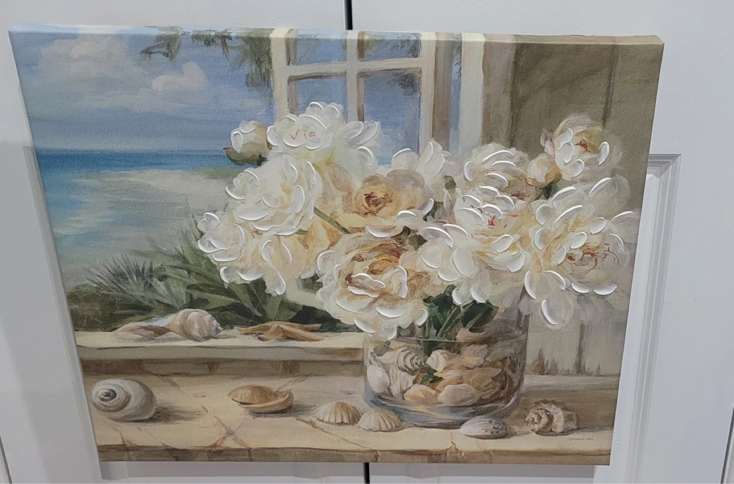 Allen + Roth "Coastal Floral" Canvas Wall Art 20" x 24"