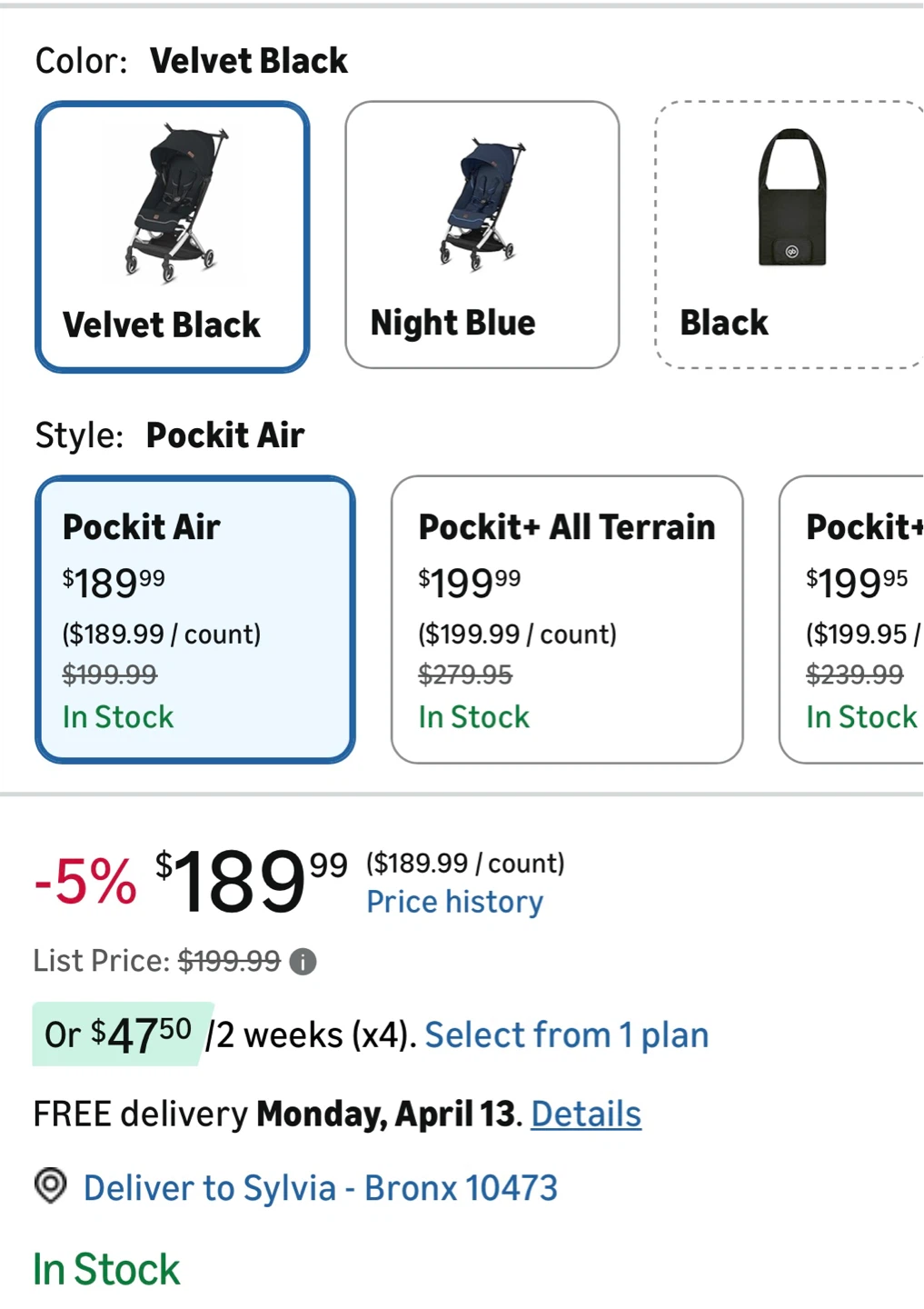 gb Pockit All Terrain Stroller - Velvet Black - photo 4