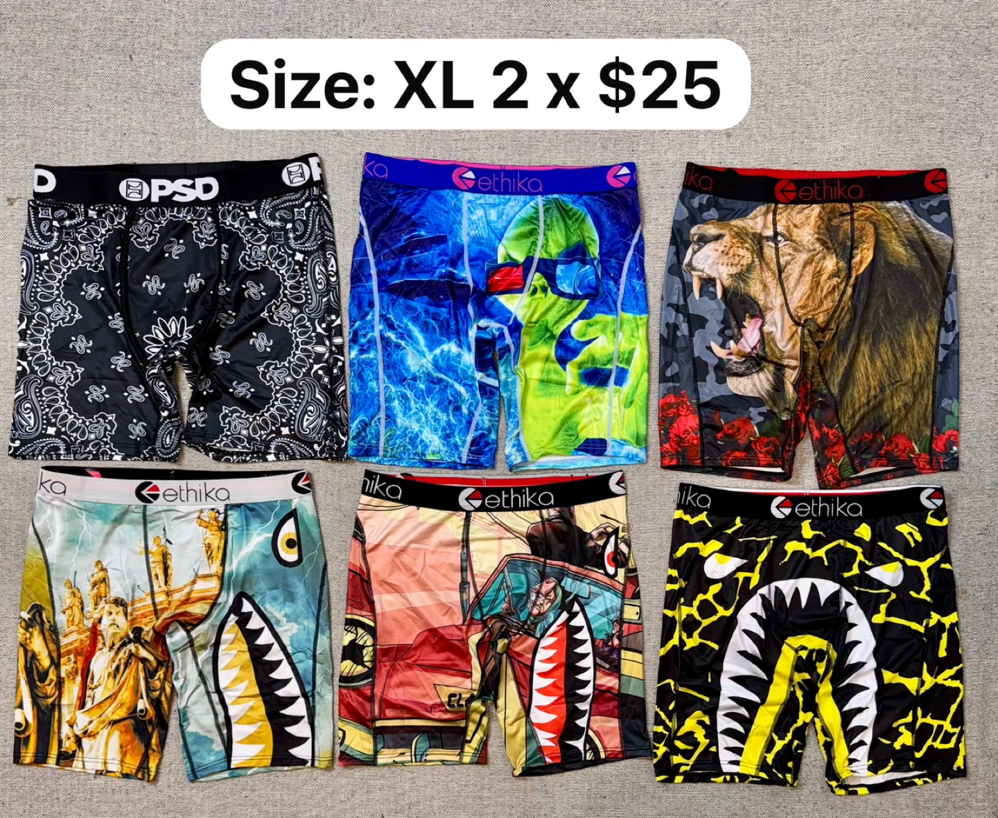 Ethika & PSD Boxer Briefs - Multiple Sizes & Designs - photo 3