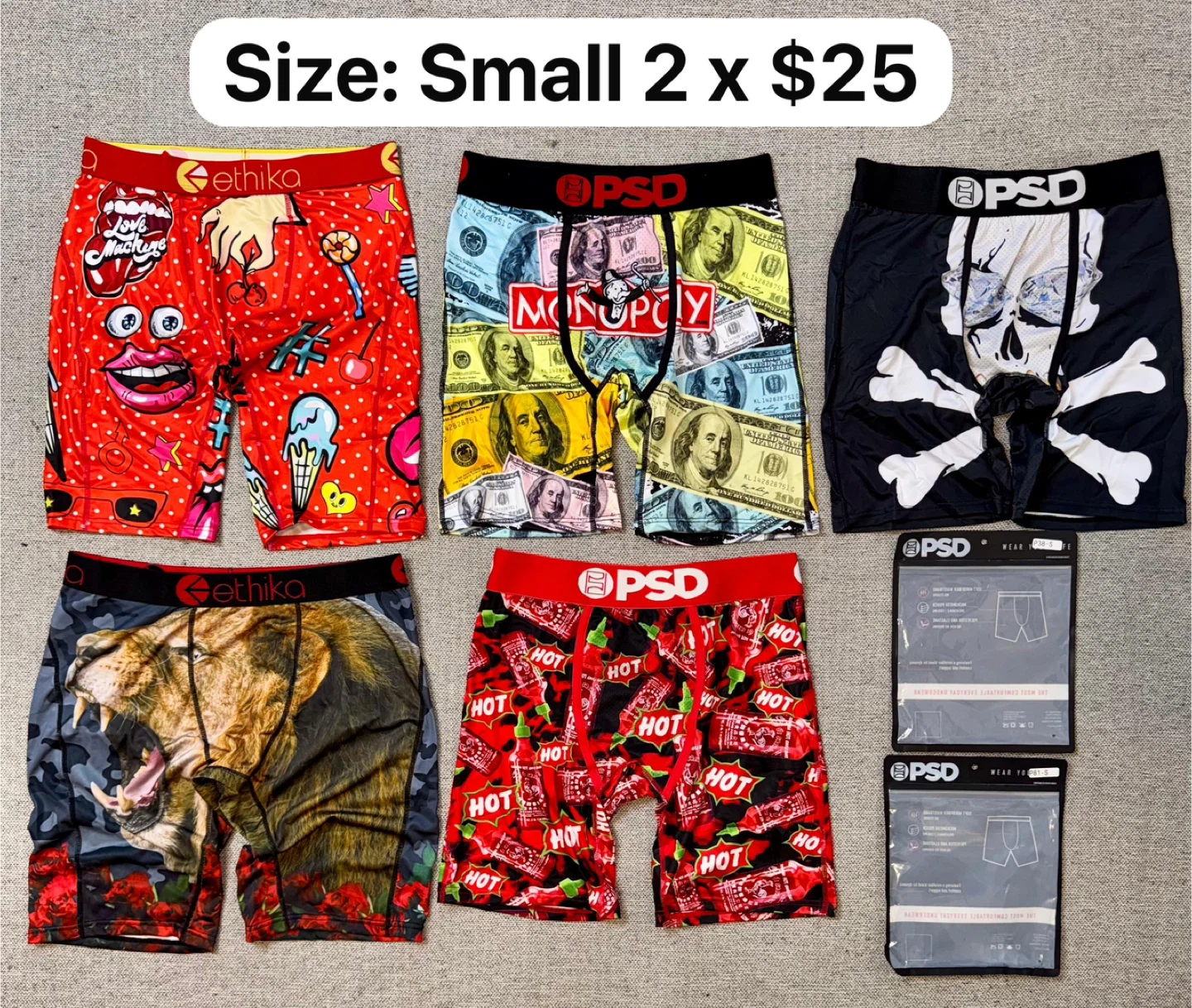 Ethika & PSD Boxer Briefs - Multiple Sizes & Designs - photo 2