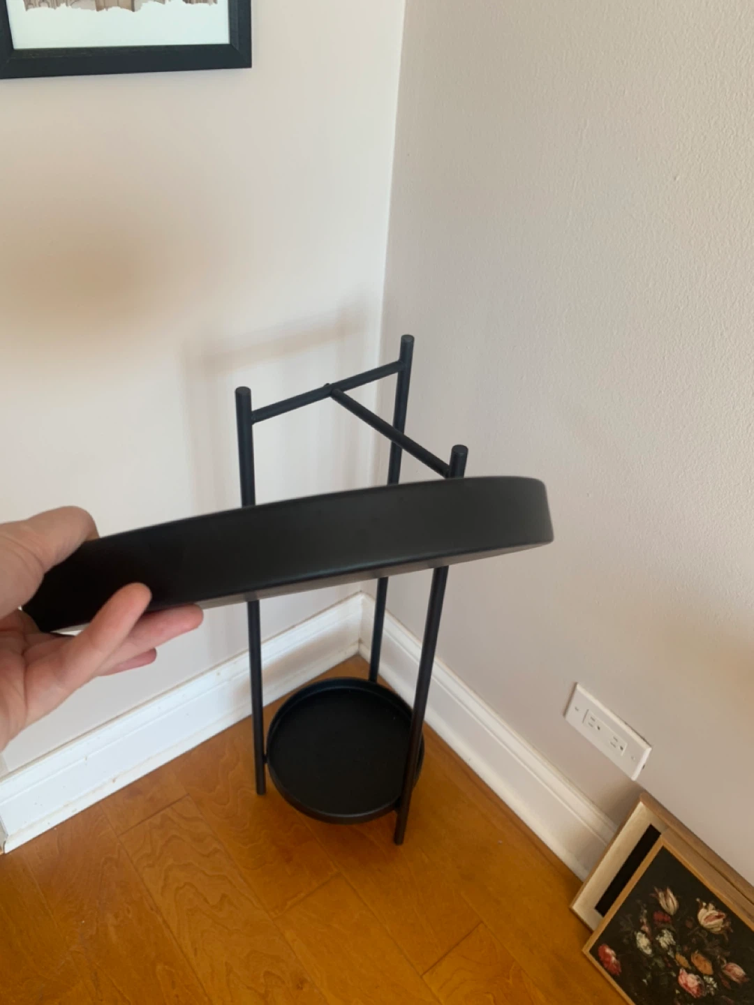 Black Metal Two-Tier Plant Stand - photo 3
